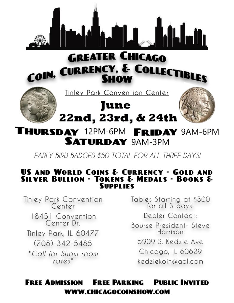 Greater Chicago Coin & Currency Show | September 30th, October 1st and 2nd